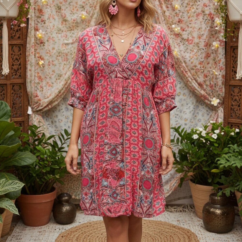 Cross Front (M) Floral Graphic Mini
